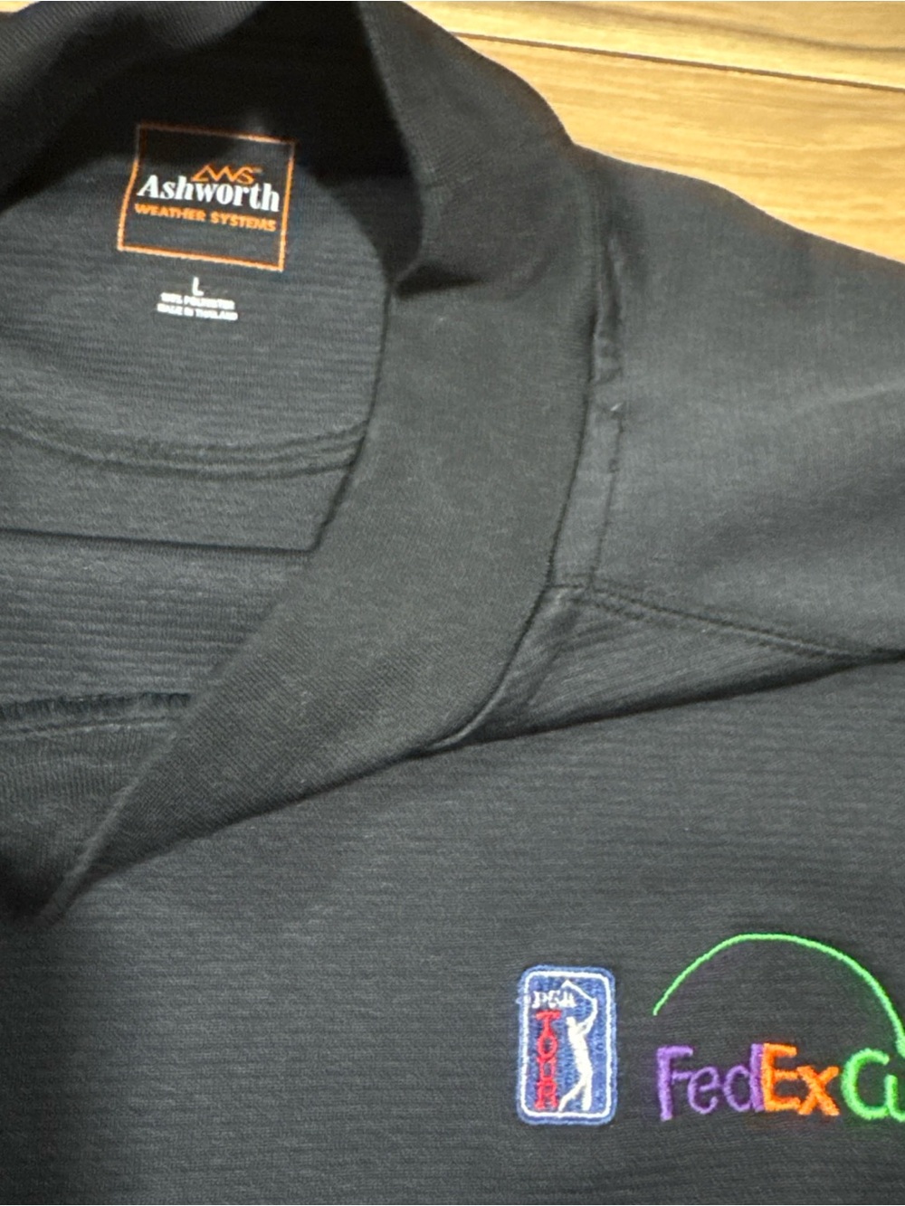 Fed Ex World Cup Golf Turtleneck Weather Ashworth Dri Fit Game Tee Black Xl / L